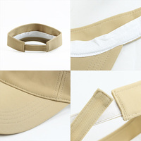 Gorra de Béisbol Superior vacía ajustable personalizada sombreros de visera deportiva de poliéster impermeable para hombres y mujeres para tenis de playa al aire libre