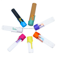 Tube en verre personnalisé à l'épreuve des enfants, emballage roulé, pré-étui résistant aux enfants, 98mm 115 120mm, pour fumée, cigarettes, tabac, avec bouchon compte-gouttes