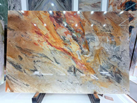 Dalles de quartzite naturel du Brésil Van Gogh Blue Louise et quartzite Portomare pour la décoration murale personnalisée, les comptoirs et les îlots