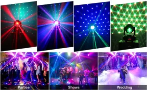 40W DMX512RGBWムービングヘッドステージライト、リモコン付き/サウンドアクティベートディスコクラブバーDJパーティーライブショーアンビエントライト