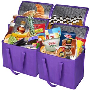 Sigara dokuma katlanabilir buz termal yalıtım yumuşak bira yalıtımlı gıda teslimat için soğutucu çanta tote alışveriş çantası yalıtımlı - Product Image 6