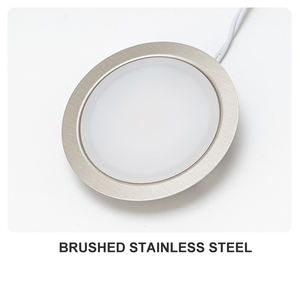 <strong>Cabinet</strong> Lighting RV Round <strong>Cabinet</strong> <strong>Lights</strong> 24V LED Puck <strong>Light</strong> PC Plastic Shade Stainless Steel IP44 for Closet Shelf Kitchen - Product Image 1