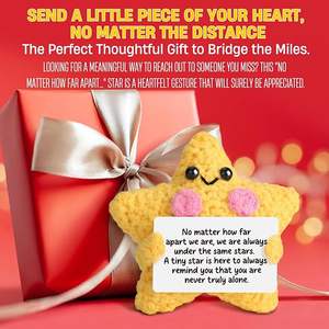 Crochet jaune étoile poupée amitié cadeau confort soutien décor longue Distance <span class=keywords><strong>relation</strong></span> s'éloigner cadeaux pour femme ami - Product Image 6