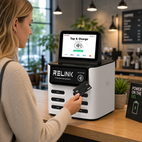 Relink cargador de Banco de energía compartido máquina expendedora con POS 6 ranuras Alquiler de Banco de energía estación de carga quiosco para Hotel