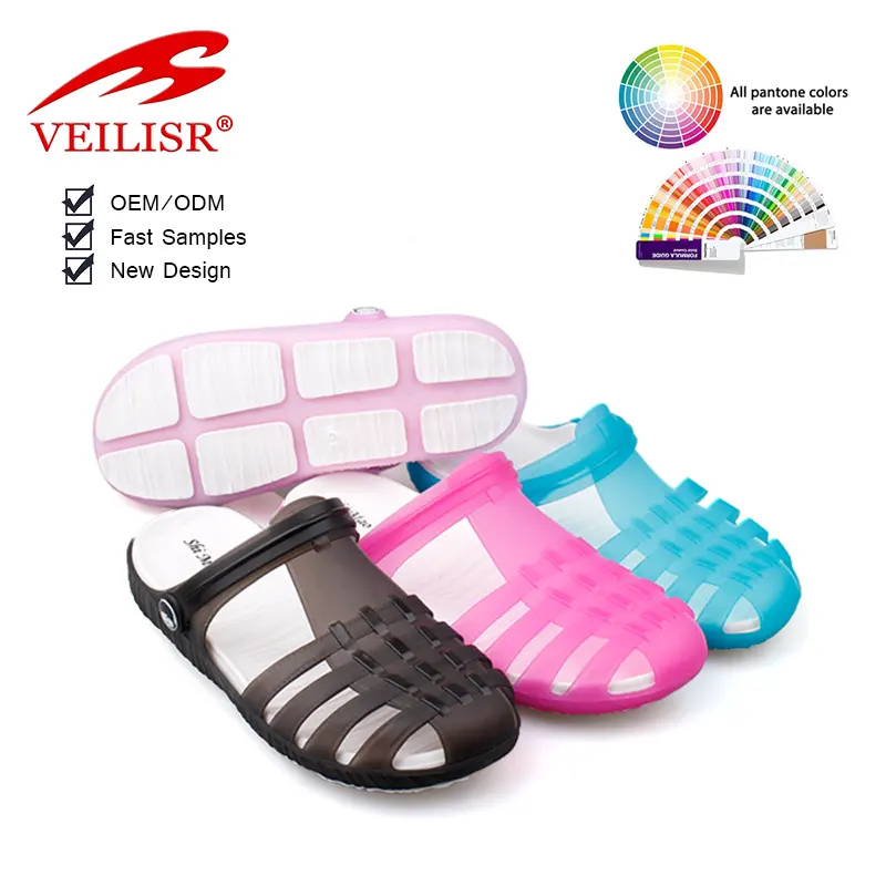 2023 nouveau Style dames plage gelée chaussures clair PVC sabots Sandalias De Mujer sandales femmes gelée sandales