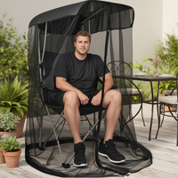 Fauteuil à bascule d'extérieur à installation simple, mobilier d'extérieur pliable, moustiquaire de voyage en gaze pour cour et jardin