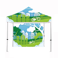 Tonnelle pliante instantanée 3x3 m en aluminium, toile Oxford 600D imperméable, personnalisable avec impression de marque, pour extérieur