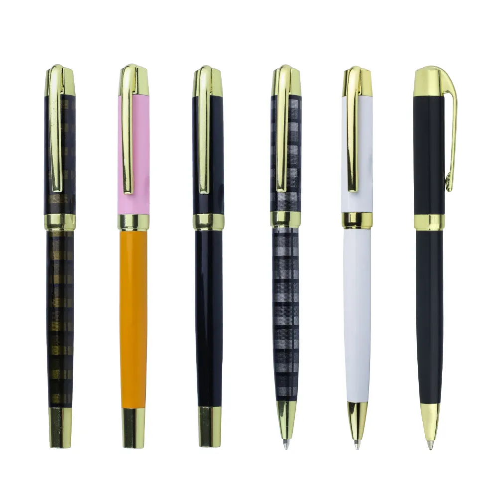 Black Golden Metal Ball Point Pens Elegant Hot Sale Roller Pen with Customized LOGO
