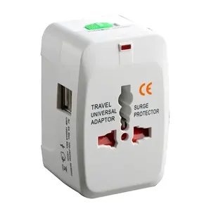 Universal World Travel mini Adapter with 2 usb port charger EU US UK AUS plugs inlets universal travel adapter all regions usb