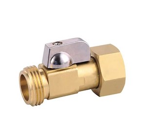 วาวล์ทองเหลืองสำหรับประปาในห้องน้ำมาตรฐานอเมริกันเปิด1/4ตรงท่ออ่อน mHT - Product Image 3