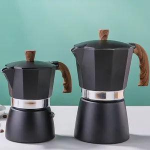Cafeteira de alumínio com indução, alta qualidade de 1/2/3/6/9/12 copos, máquina de café expresso