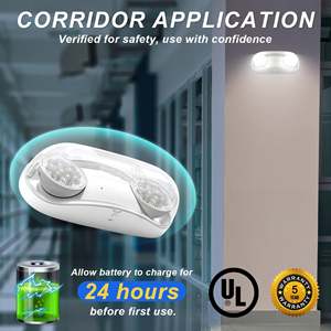 Luz de Emergencia LED para Exteriores en Situaciones Húmedas con Cabezales de Luz Ajustables y Batería Recargable Incluida - Product Image 5