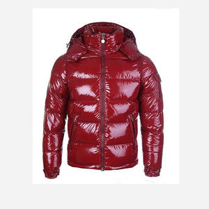 red shiny moncler jacket