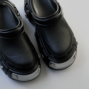 Sandales plates à rivets anti-loup Paris Cave pour femmes, à semelle épaisse compensée, pour l'été, pantoufles d'extérieur, sandales de plage - Product Image 6