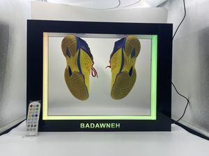 Présentoir de paire de chaussures double flottant à lévitation magnétique acrylique avec lumière led colorée - Product Image 4