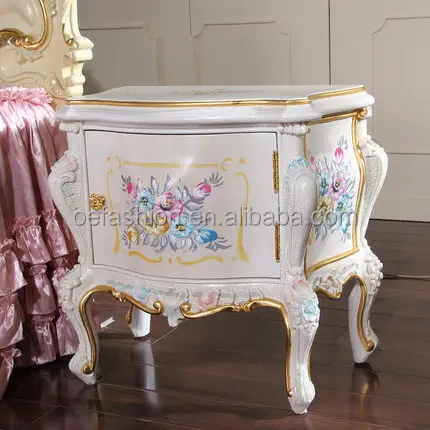 OE-FASHION french style wooden coffee table antique italy design bedroom china foshan city wooden side table