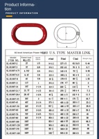 JQS Baja Paduan Kekuatan Tinggi Standar Nasional Pengangkat Beban Berat G80 Oval Master-ring Rigging Shackle Rantai Lebar Ukuran Besar