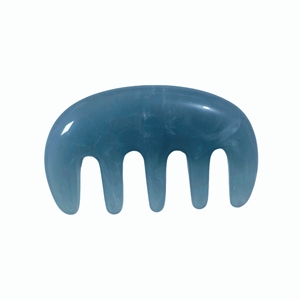 Peine de Masaje Gua Sha de Resina con Cinco Dientes Redondos para Promover el Crecimiento del Cabello y Aliviar Dolores de Cabeza, Peine de Masaje para Meridianos del Cuero Cabelludo - Product Image 6