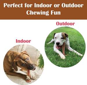 Tulang T, serat bambu & gigitan anjing nilon, tahan lama untuk pengunyah agresif, tidak splining, untuk anjing dewasa & anak anjing tumbuh gigi - Product Image 4