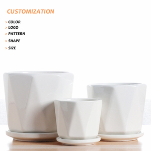 Độc đáo trang trí nội thất thiết lập của 3 gốm sứ nồi hoa ưa thích Chậu hoa chậu hoa và mọng nước trồng - Product Image 3