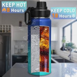 Customized Wholesale <b>Insulated</b> Wide Mouth Vacuum <b>Flask</b> Gym Sport Bicycle Double Wall Reusable Stainless Steel Water Bottle - Product Image 4