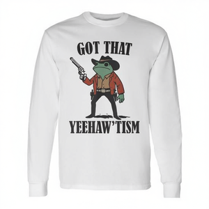 T-shirt a maniche lunghe Country Cowboy Frog con design western dallo stile Yeehaw'tism - Product Image 2