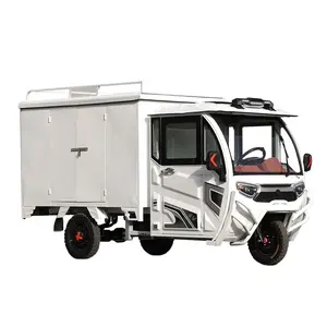 In stock 60V 1800W Fully enclosed electric tricycle express truck pull cargo truck small with shed moto Electric truck tricycle