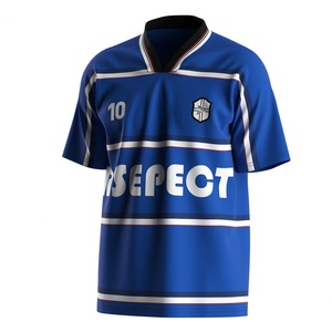 Maillot de football à col polo en V, conçu avec une construction respirante et à séchage rapide, et options de logo personnalisé pour les matchs de ligue - Product Image 1