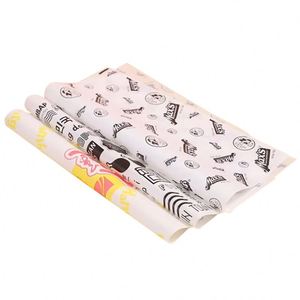 Papier kraft personnalisé avec revêtement anti-graisse et oléophobe, papier d'emballage pour pain et biscuits imprimé d'un seul côté, emballage alimentaire - Product Image 1
