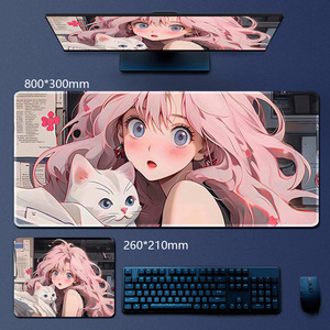 Alfombrilla de Ratón Personalizada con Diseño de Anime, Alfombrillas de Juego Impresas con Logotipo, Material de Lámina de Goma, Alfombrillas para Teclado y Ratón de Computadora - Product Image 3