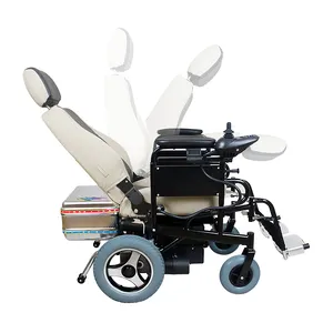 Nouveau design de fauteuil roulant électrique tout terrain multifonctionnel en aluminium, pliable, rapide et à double commande, robotique, OEM