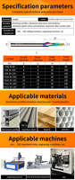 Fraise à profil en carbure à une dent pour CNC, pour alliage d'aluminium, surface lisse, traitement de contour haute efficacité