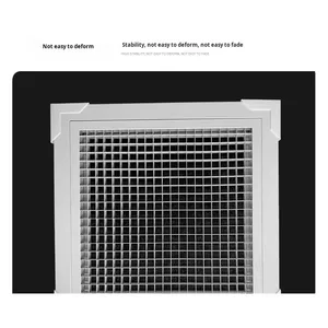 Grille <span class=keywords><strong>de</strong></span> ventilation carrée en alliage d'aluminium <span class=keywords><strong>pour</strong></span> fenêtre, <span class=keywords><strong>sortie</strong></span> d'air <span class=keywords><strong>de</strong></span> retour <span class=keywords><strong>de</strong></span> climatisation centrale, usage commercial, ventilation murale extérieure - Product Image 3