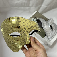 Offre Spéciale miroir masque Disco Ball masque scintillant pour DJ scène Bar fête mascarade visage couvrant