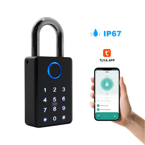 防水Tuyaスマート南京錠USB充電式生体指紋南京錠セキュリティ電子パスワードキー - Product Image 1