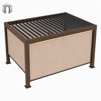 Pergola en aluminium pour villa en bord de mer, aluminium de qualité marine, résistant aux ouragans, prix de gros direct usine