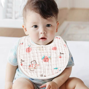 ผ้ากันเปื้อนผ้าฝ้าย100% นุ่มพิเศษสำหรับเด็กทารก8ชั้นซักได้เป็นมิตรกับสิ่งแวดล้อมทารกแรกเกิดกระดุมปิดขายส่งในประเทศจีน - Product Image 6