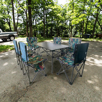 Ensemble table et chaises pliantes en aluminium léger pour l'extérieur, idéal pour le camping, les pique-niques, les dîners et les fêtes – Vente en gros usine