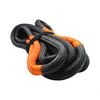 Livraison rapide, en stock, sangle de remorquage en nylon tressé double de 7/8 pouces (22 mm), 20 pieds, couleur rouge, kit de récupération Kenitic, garantie 1 an