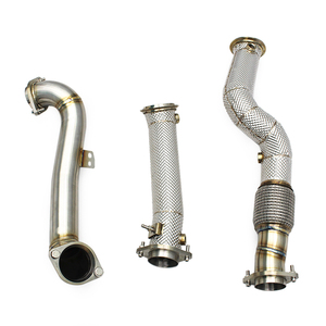 Custom in Stock 304 Stainless Steel Exhaust Downpipe or M3/M4 G80/G82 M2 G87 S58 3.0T 2021-2024 With <b>Heat</b> Shield - Product Image 1