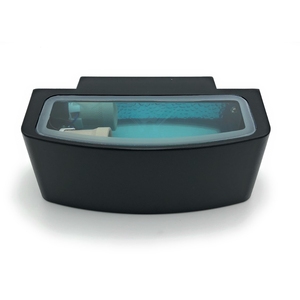 Porta lampada da parete per esterni in alluminio e vetro E27 presa Max 60W colore nero impermeabile luci solari per esterni - Product Image 1