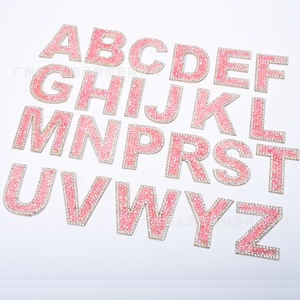 Patch thermocollant en strass et perles, lettre initiale A-<span class=keywords><strong>Z</strong></span>, alphabet scintillant, lettres anglaises en strass et perles - Product Image 5