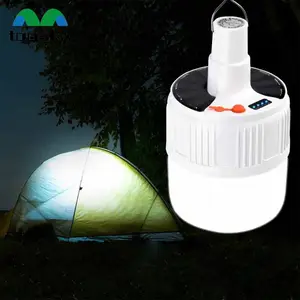 Sıcak satış taşınabilir su geçirmez 5 hız karartma kamp çadır acil ışık USB şarj edilebilir LED lamba güneş uzaktan kumanda ışıkları
