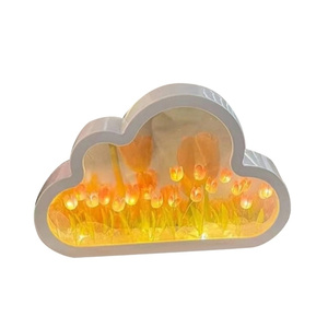 DIY <strong>Tulip</strong> Night Light Simulation Flower Bedroom Sleeping <strong>Table</strong> Lamp Home Mirror Decoration Cloud <strong>Tulip</strong> Mirror <strong>Table</strong> Lamp 3d - Product Image 5