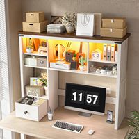 Étagère de rangement réglable pour ordinateur, idéale pour les étudiants en dortoir, pour petits espaces, étagère de comptoir en bois, bibliothèque de bureau