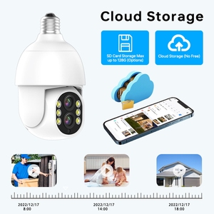 Nuova telecamera <span class=keywords><strong>Wireless</strong></span> di sicurezza Wifi IR visione notturna di rilevamento del movimento lampadina Monitor telecamera CCTV per uso domestico - Product Image 3