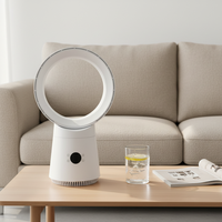 Ventilateur silencieux intelligent 2-en-1 : ventilateur de bureau sans pales, ventilateur tour oscillant, purificateur d'air, moteur sans balais, compatible Tuya – Idéal pour l'été