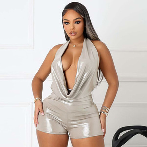 583 Nuevo Mono de Mujer con Cuello Oscilante y Tirantes en la Espalda, Estilo Tit, con Lámina Metálica - Product Image 2