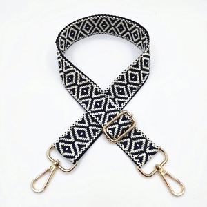 กระเป๋าผ้าแจ็คการ์ดตาข่ายสีใหม่อุปกรณ์ตกแต่งสายคาดลำตัวสะพายไหล่กว้างปรับได้แบบเดี่ยว - Product Image 3