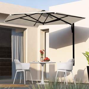 Paraguas de <span class=keywords><strong>patio</strong></span> montado en la pared de 2,5 M, sombrilla retráctil de pared para exteriores, brazo libre de 8,2 pies con poste ajustable y ventilación de viento - Product Image 4
